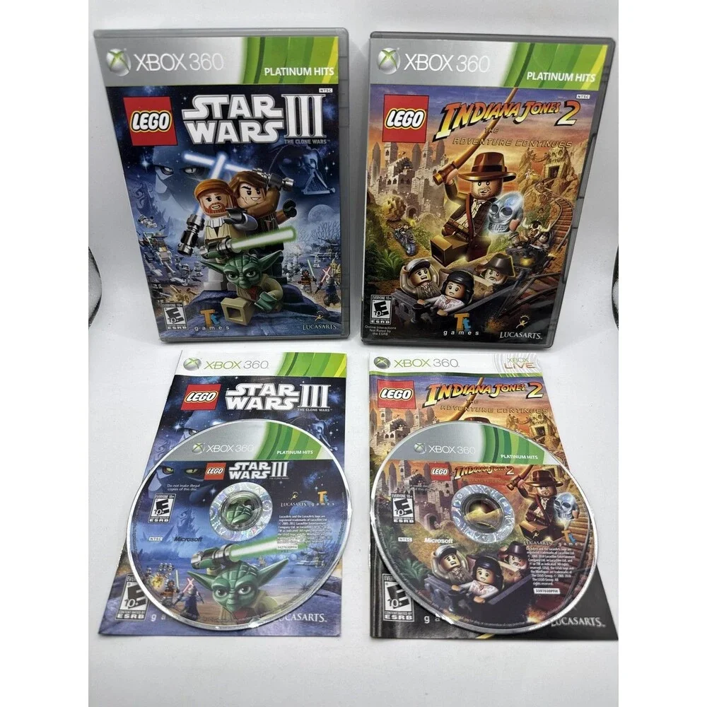 LEGO Microsoft Xbox 360 Lot Harry Potter Batman Star Wars Indy Dimensions E10+
